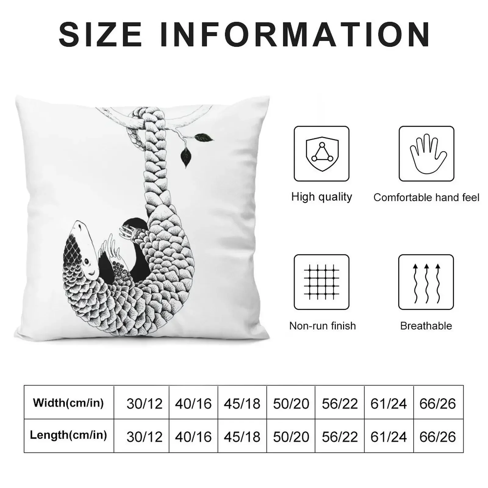 Dangling Pangolin Throw Pillow luxury decor Custom Cushion Photo Pillowcase pillow