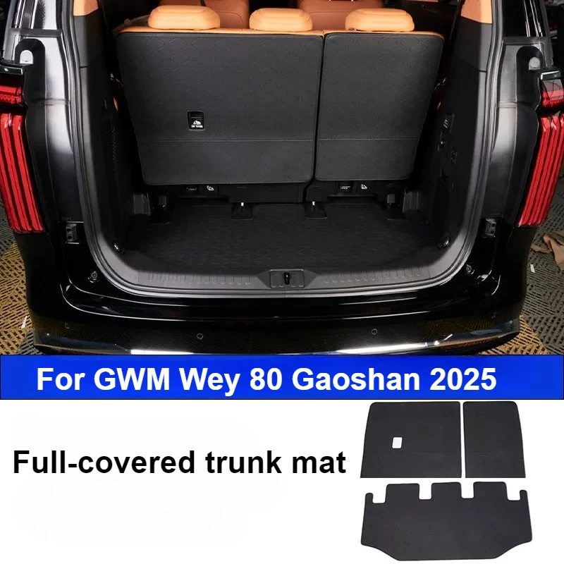 For GWM Wey 80 Gaoshan 2025 Rear Trunk Mat Special Trunk Mat Three-Row Seat Backrest Protective Mat Interior Accessories