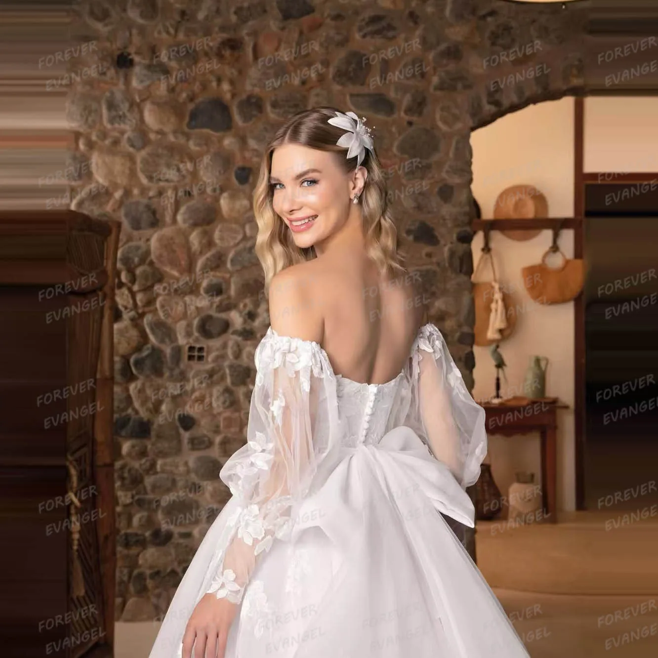 Classic Boho Wedding Dresses Woman's A Line Sweetheart Bride Gowns Appliques Elegant Buttons Backless Vestidos Noche Customized