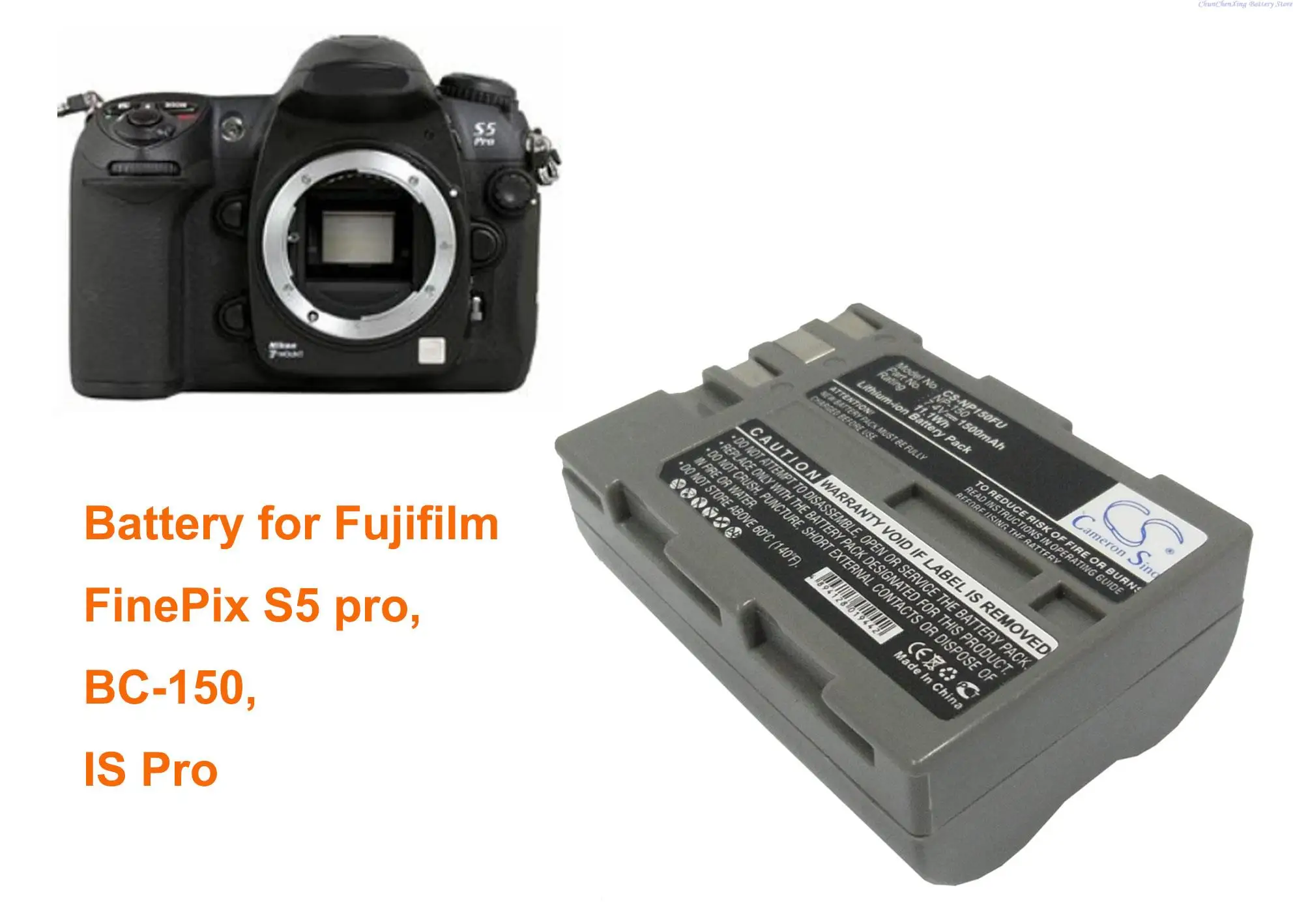 OrangeYu NP-150 de batterie 1500mAh, BC-150 pour BC-150 Fujifilm, FinePix S5 pro, IS Pro