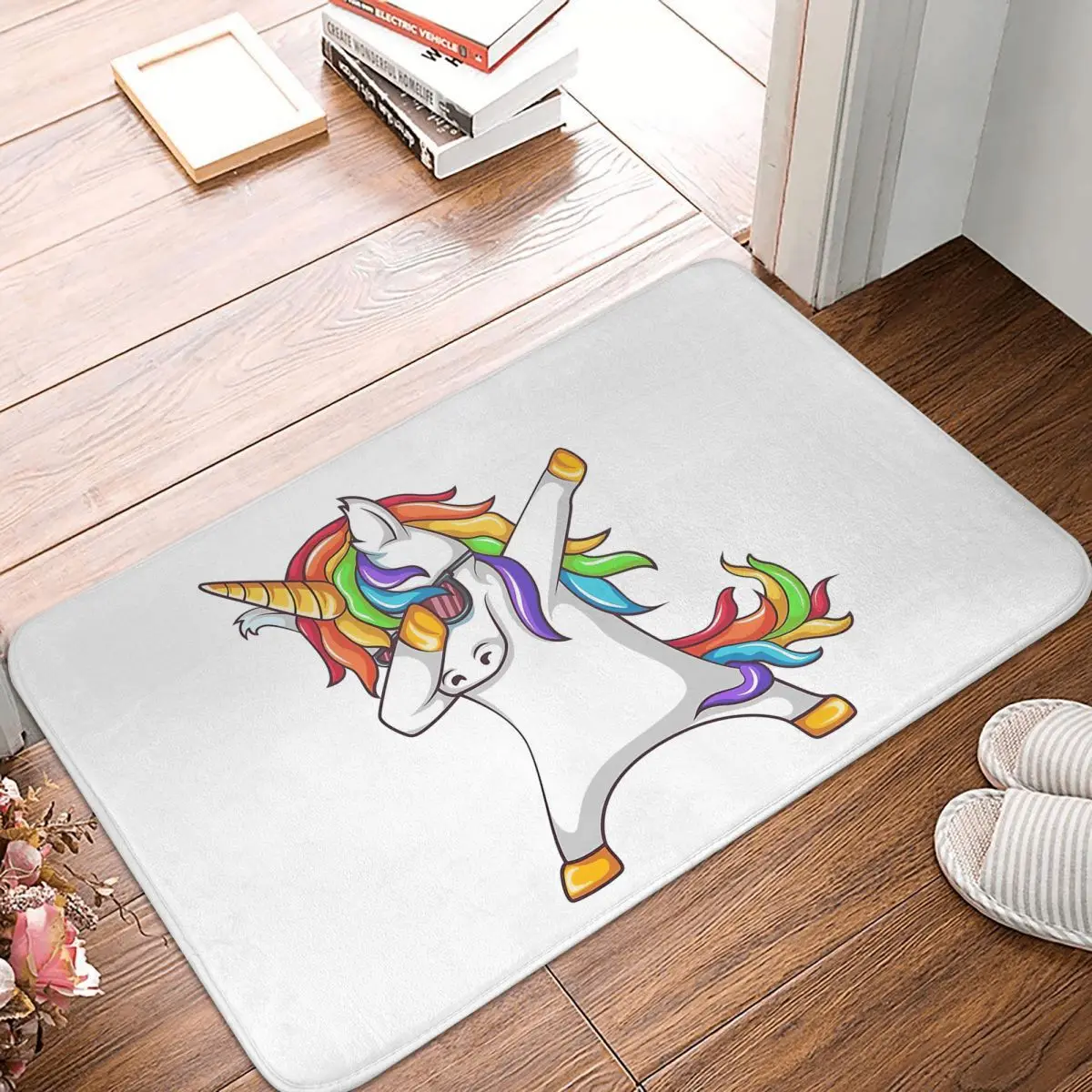 Dabbing Unicorn Doormat Rug carpet Mat Footpad Bath mat Non-slip toilet Balcony Parlor durable Washable