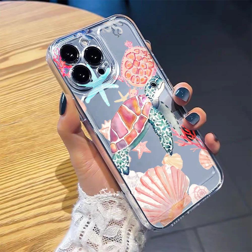 Ocean Colorful Seashell Phone Case For Samsung Galaxy S25 Ultra S24 S23 S22 S21 FE A55 A54 A33 A35 A36 A16 A26 Note 20 Cover
