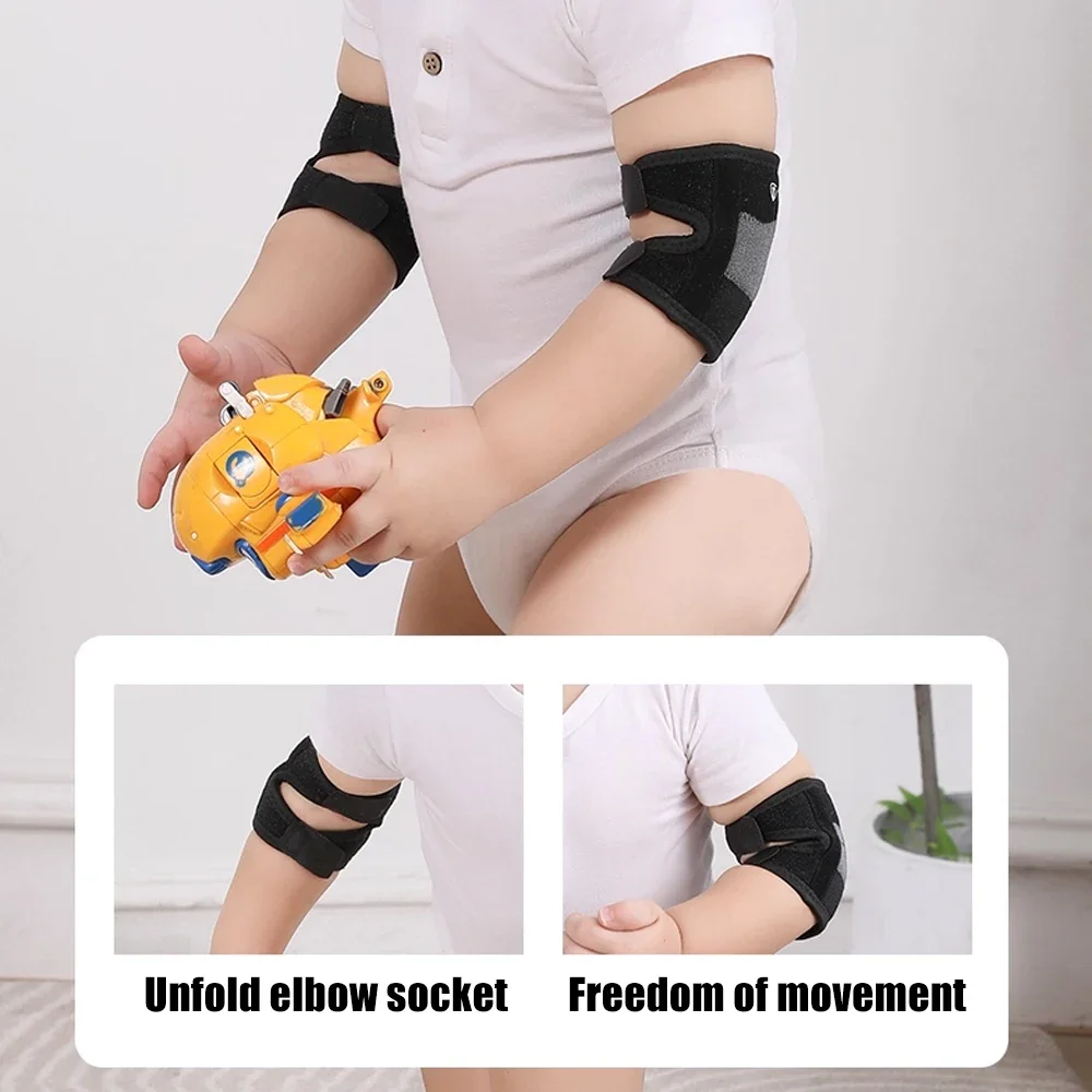 Baby Crawling Knee Pads (2PCS Set) - Stop Knee Pain with Extra Cushion! Adjustable & Soft Elbow Guards. Free Knee Pads for New W
