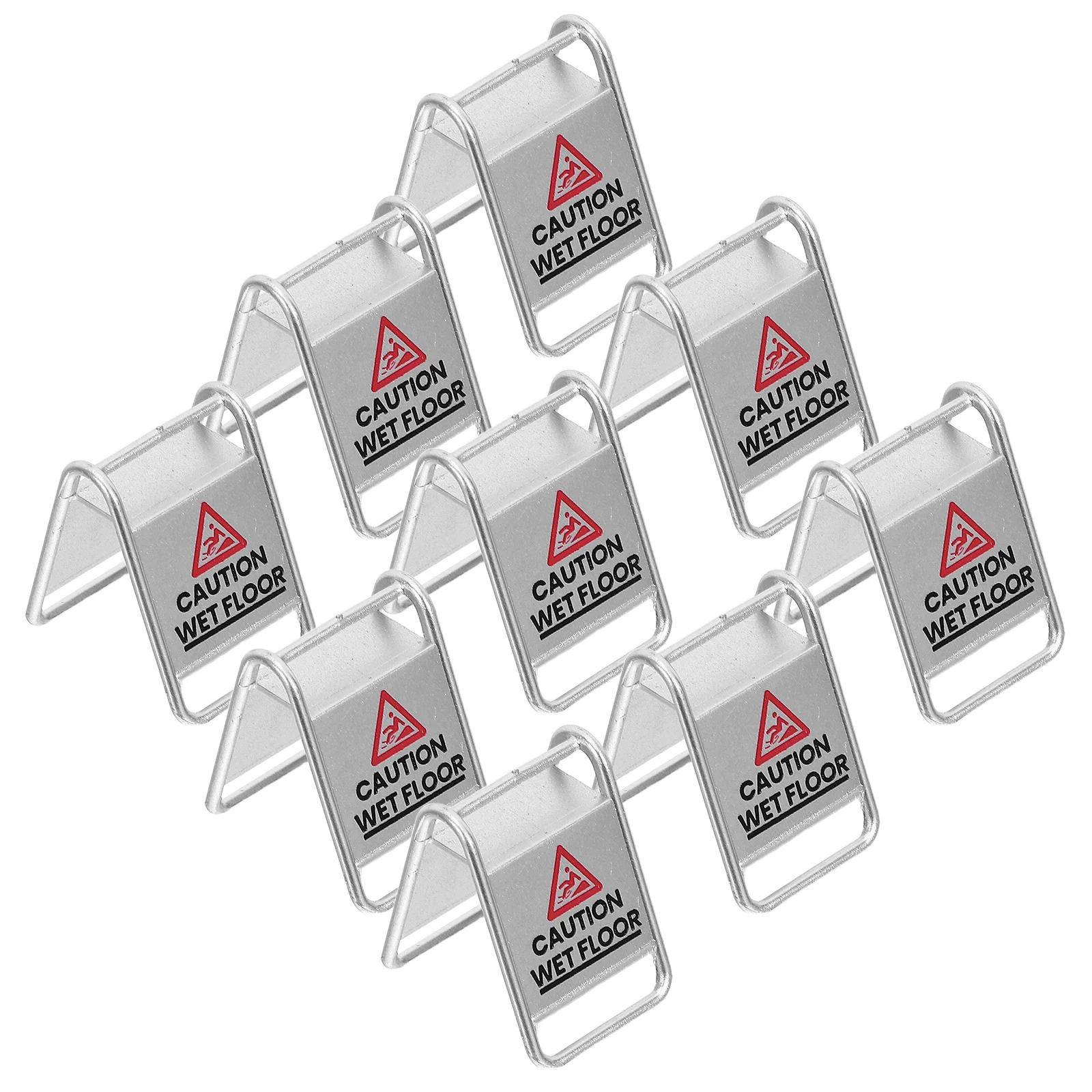 10 قطعة علامة أرضية مبللة واقعية من البلاستيك المتين علامات تحذير صغيرة لبيت الدمى حديقة الجنية ديوراما Playset ديكور