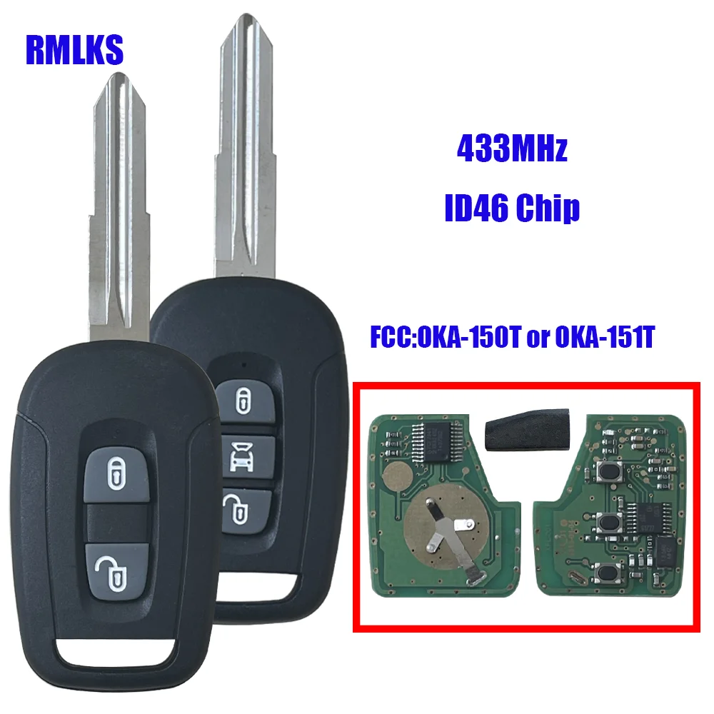 

Remote Key Smart Car Key 433MHz ID46/PCF7936 Chip For Chevrolet Captiva For Opel Antara 2006 2007 2008 2009 Uncut Blade