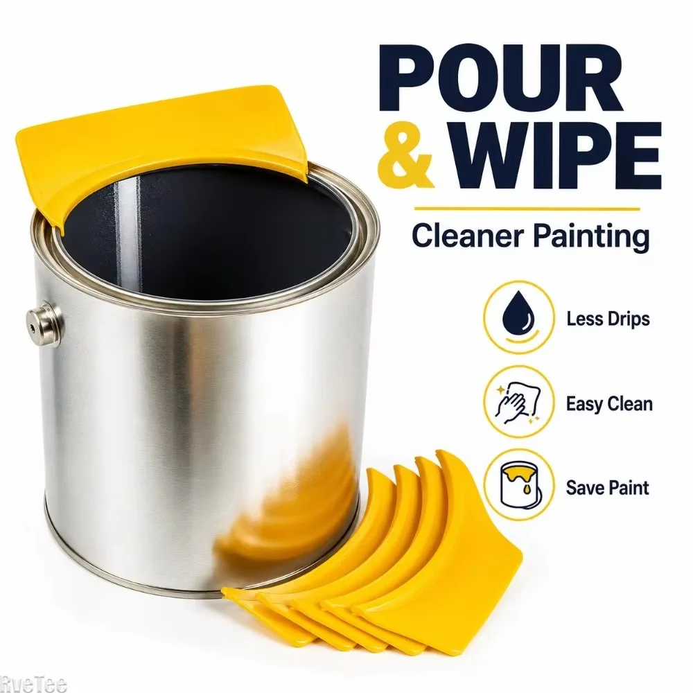 

1/4/5/10pcs For Gallon Paint Cans Paint Pouring Spout Portable Reusable Plastic Multi Function All In One Pouring Accessory