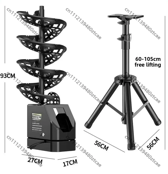 Tennis Ball Thrower Remote Control Serving Machine Trainer Single Practice Machine with Ball Catch Net