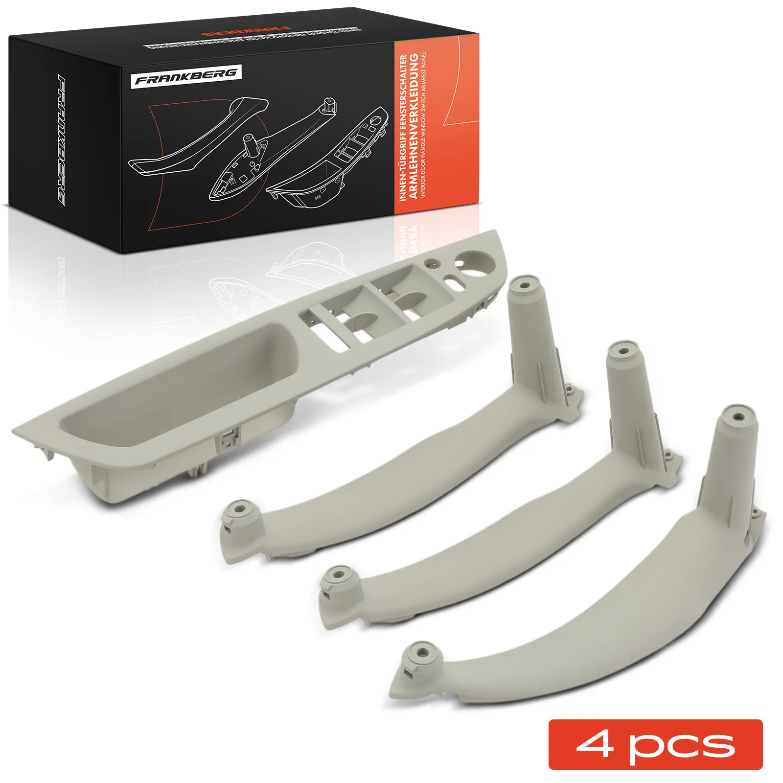 Frankberg 4x Türgriff Innenausstattung Beidseitig für BMW X5 E70 X6 E71 E72 2006-2014 51416975791 51416969405 51416969406