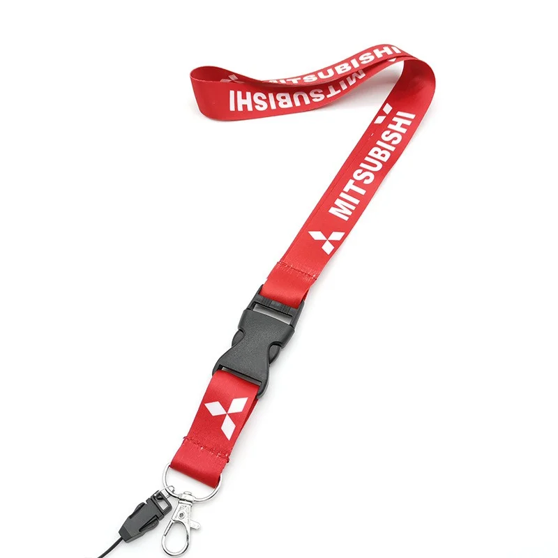 For Mitsubishi Ralliart Lancer Outlander 3 l200 EX10 ASX Lanyard Nylon Printing Car Logo Keychain Motorcycle Auto Fashion Gifts