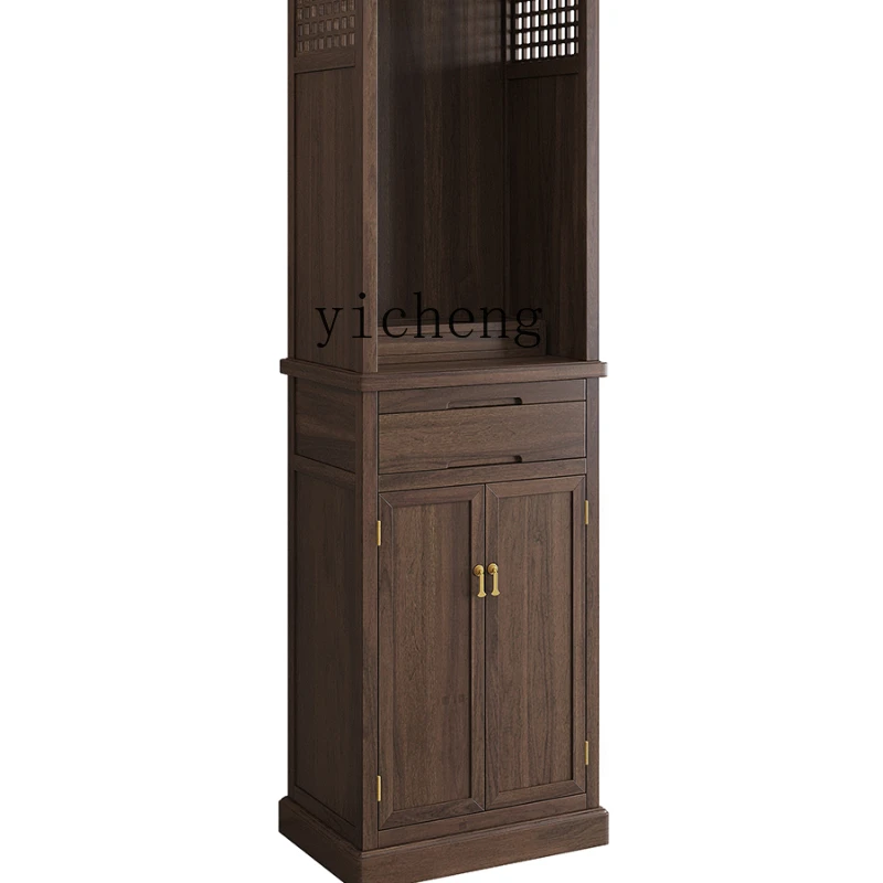 XL Buddha Niche Clothes Closet Guanyin Guan Gong God of Wealth Cabinet Prayer Altar Table Modern Household Solid Wood with Door