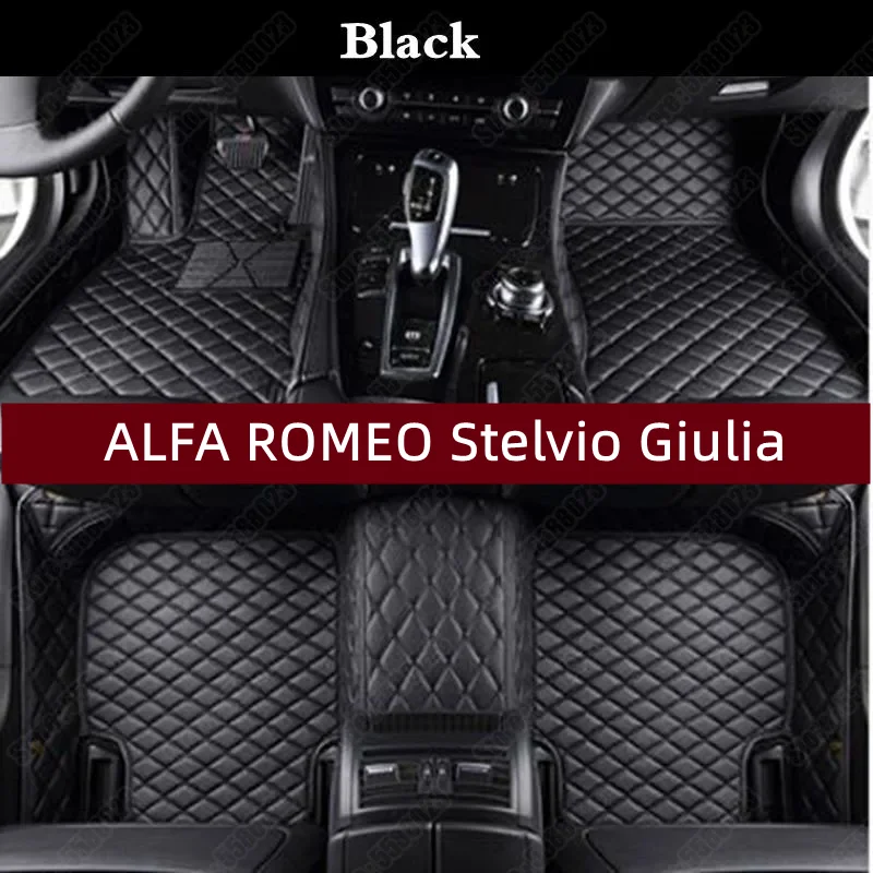 

All Weather Car Floor Mats for ALFA ROMEO Stelvio Giulia Custom Made Luxury Leather Sedan Saloon Foot Mat Suv Best Carpet Rugs