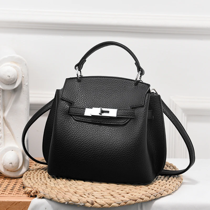 Casual Elegant A92850 Handbag Women's Shoulder Crossbody Bag PU Leather Medium Size Versatile Daily Use Handbag