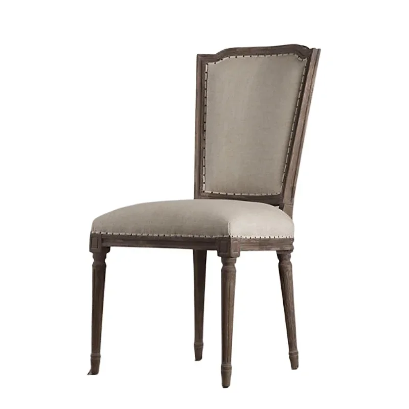 

Original single furniture neoclassical chair, French country retro solid wood dining chair American