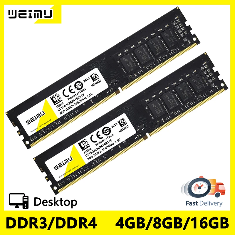 WEIMU DDR3 8GB 4GB 2GB pulpit pamięci 1066 1333 1600Mhz PC3 8500u 10600u 12800U 240PIN pamięci DIMM Ddr3 pamięci RAM