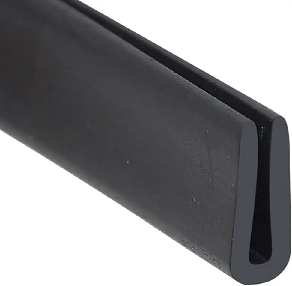Sellos de goma en U, banda de 17x7mm para Panel de madera y Metal de vidrio grueso de 1-3mm, borde de placa, Encloser Shield, Naranja, Negro, Rojo,