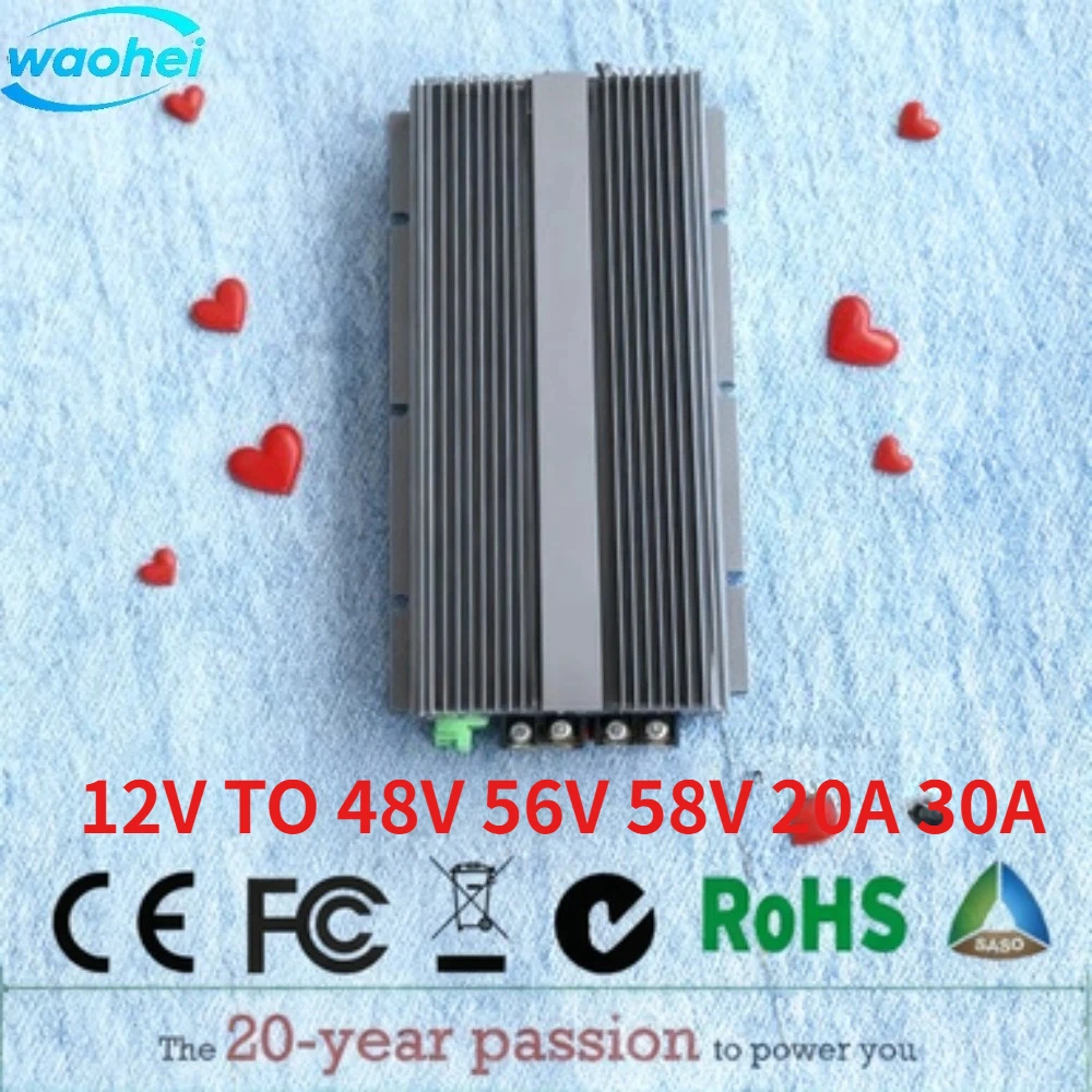 

12V TO 48V 56V 58V 20A 30A DC Step Up Boost Converter Stabilizer Voltage Automotive Regulator Boost Module Factory Price CE ROHS