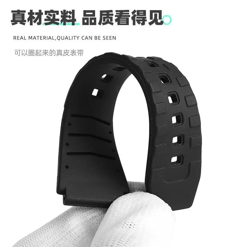 waterproof Silica gel For Casio EDIFICE EF-552 Watchband With Special Flange Watch Chain Accessory 20mm Black With Men's strap
