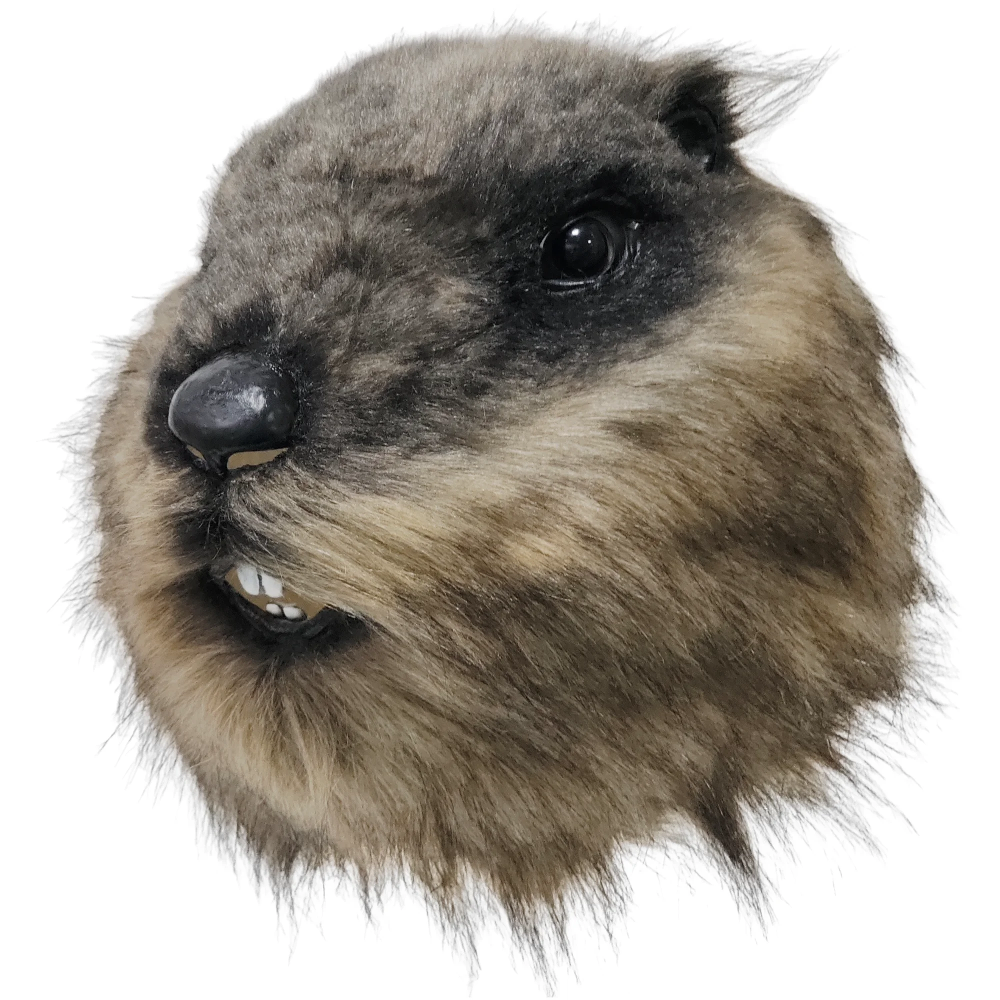 Furry Animal Groundhog Cosplay Marmot Latex Hood Mask, Halloween Cosplay Costume Mask Props, Adult