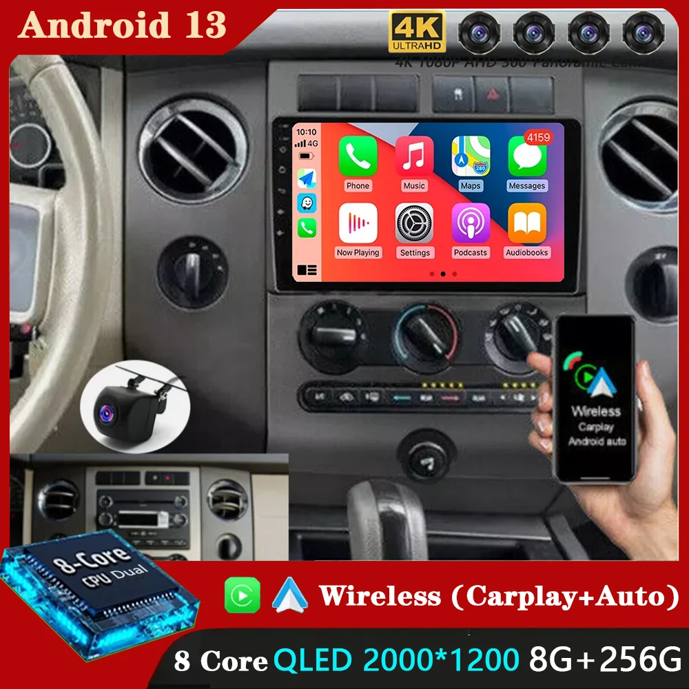 Android 13 WIFI+4G Stereo Car Radio Ford Expedition 3 U3242 U3542 U324 U354 2006 - 2017 Multimidia Video Player Auto CarPlay GPS