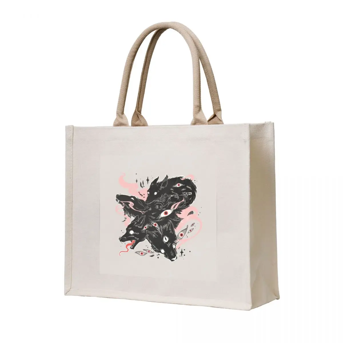 Wild Wolves With Many Eyes Tote Bag custom tote bag ecological bags Shopper handbag