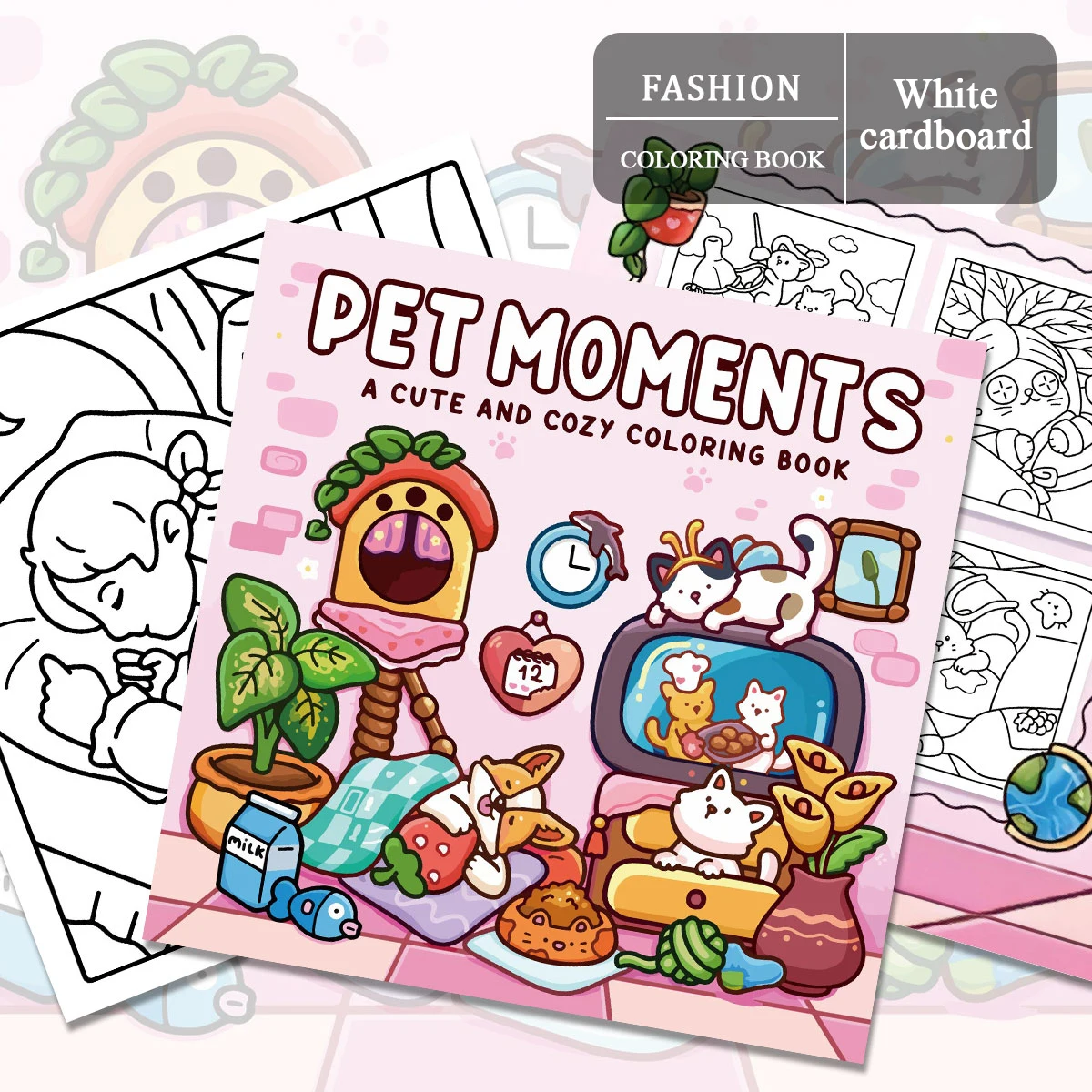 Fun adventure coloring book, bold and simple lines, adult relaxation, parent-child DIY fun, stimulate creativity