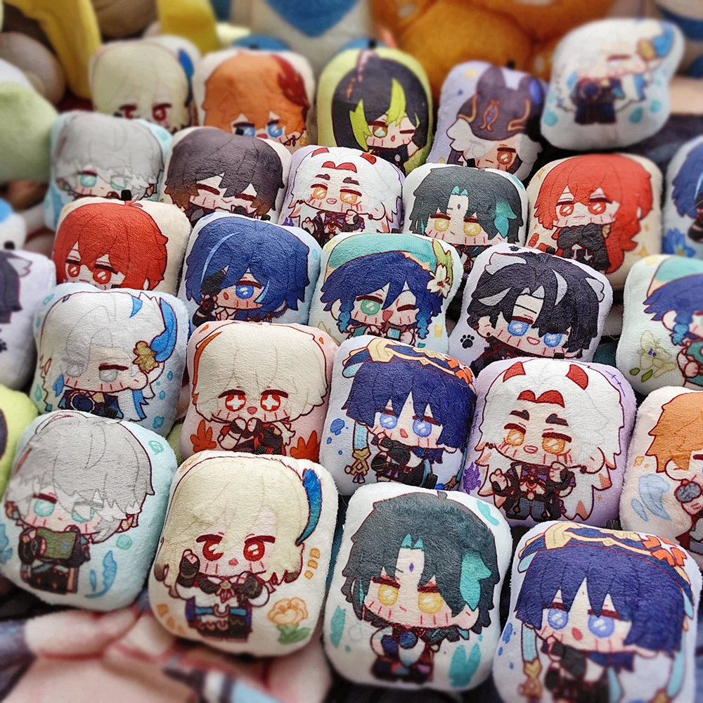 9CM Anime Genshin Impact Neuvillette Arataki Itto Wanderer Venti Xiao Cute Squeak Dango Pendant Cosplay Keychain