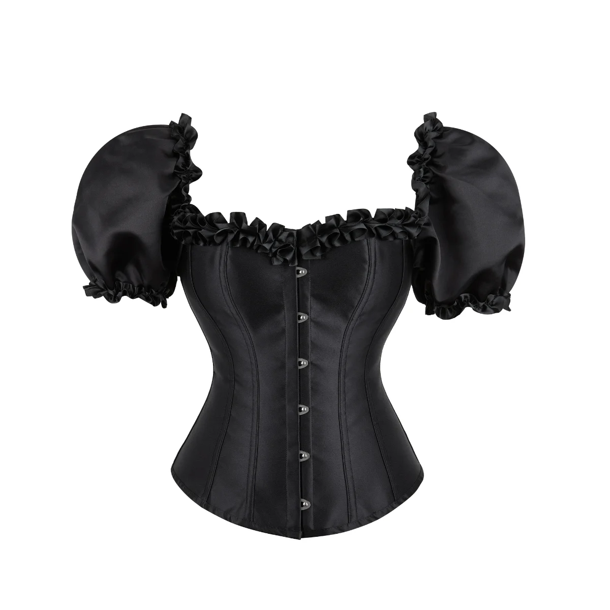 Bubble Short Sleeves Corsets Tops Women S-6XL Corselet Gothic Clothes Boned Bodysuits Vest Shapewear Slim Bodyshaper Bustier Top