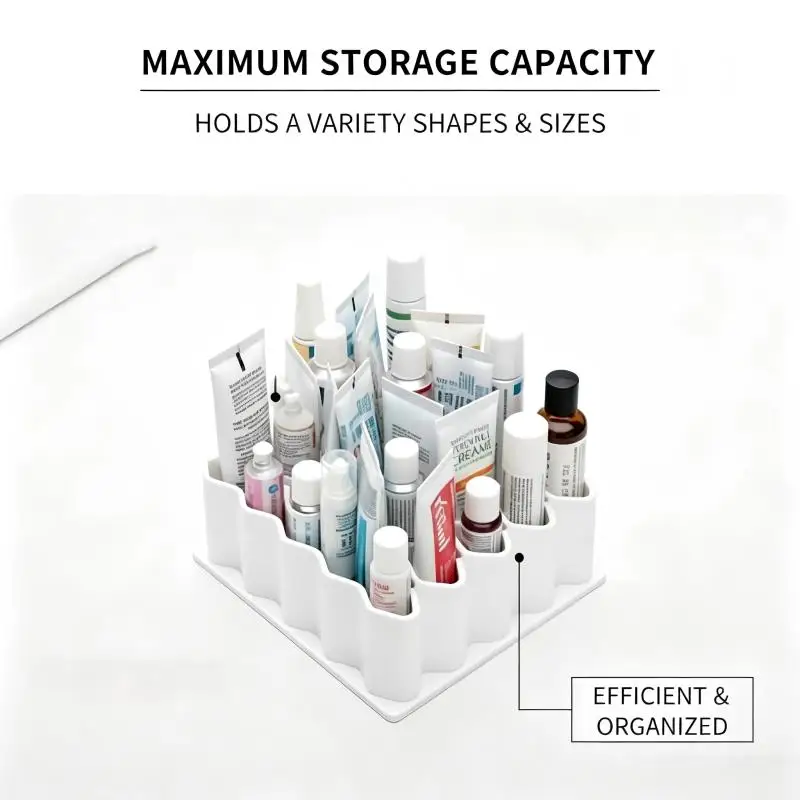 Wave Design Desktop Organizer Storage Rack,suitable for Makeup Brushes,pencils and Markers,tube-shaped Medical Supplies