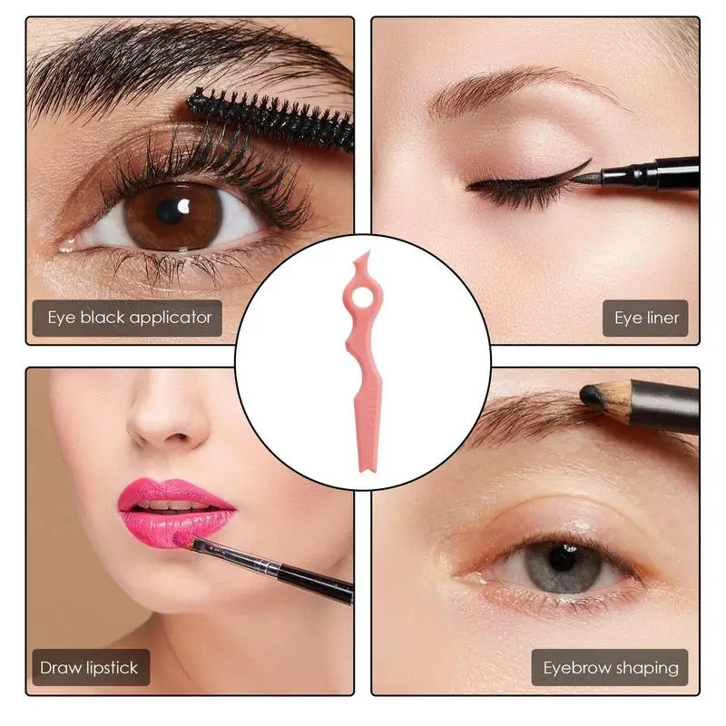 Eyebrow Pencil Stencil Silicone Eyeliner Tool Aid Portable Silicone Eyeliner Stencils Ruler Multifunctional Eye Makeup Tool For