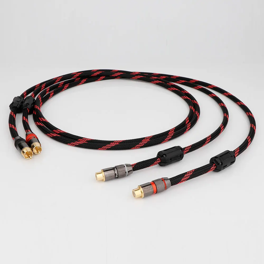 

OFC Copper HIFI RCA Male To RCA Female Cable RCA Cable High-Performance Premium Hi-Fi Audio 2RCA to 2RCA Interconnect Cable