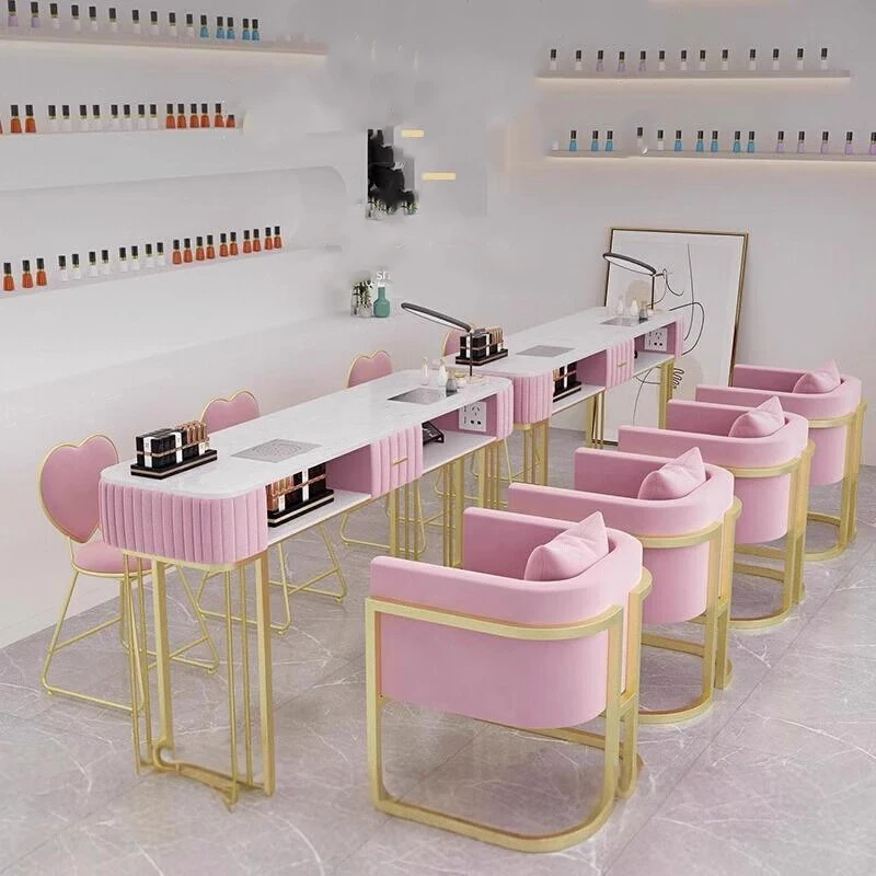 Mesa de Manicura de Diseño con Cajones, Equipo de Manicura, Mesas de Manicura de Lujo Profesionales, Mesa de Manicura para Salón y Hogar