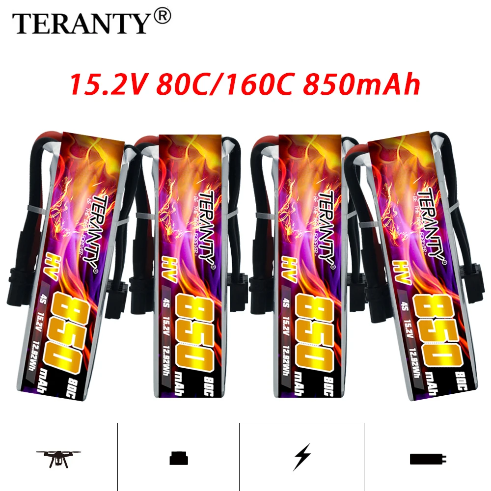 

TREANTY 850 мАч 4S 15,2 В 80C/160C LiPo аккумулятор модель траверсного самолета БПЛА FPV литиевая батарея высокого увеличения HV