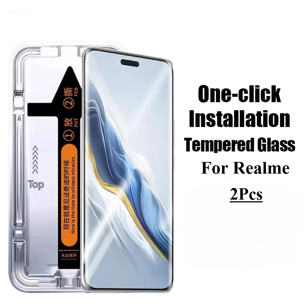 

For Realme GT7 Pro /GT5 Pro/12 Pro+/GT6 Toughened Glass Explosion-proof Screen Protector Protective with Install Kit