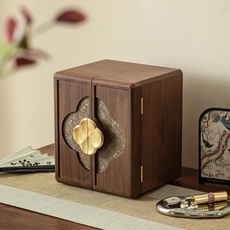 Nordic countries wooden jewelry box storage box high-end exquisite hand jewelry Chinese 2026 new wedding gift
