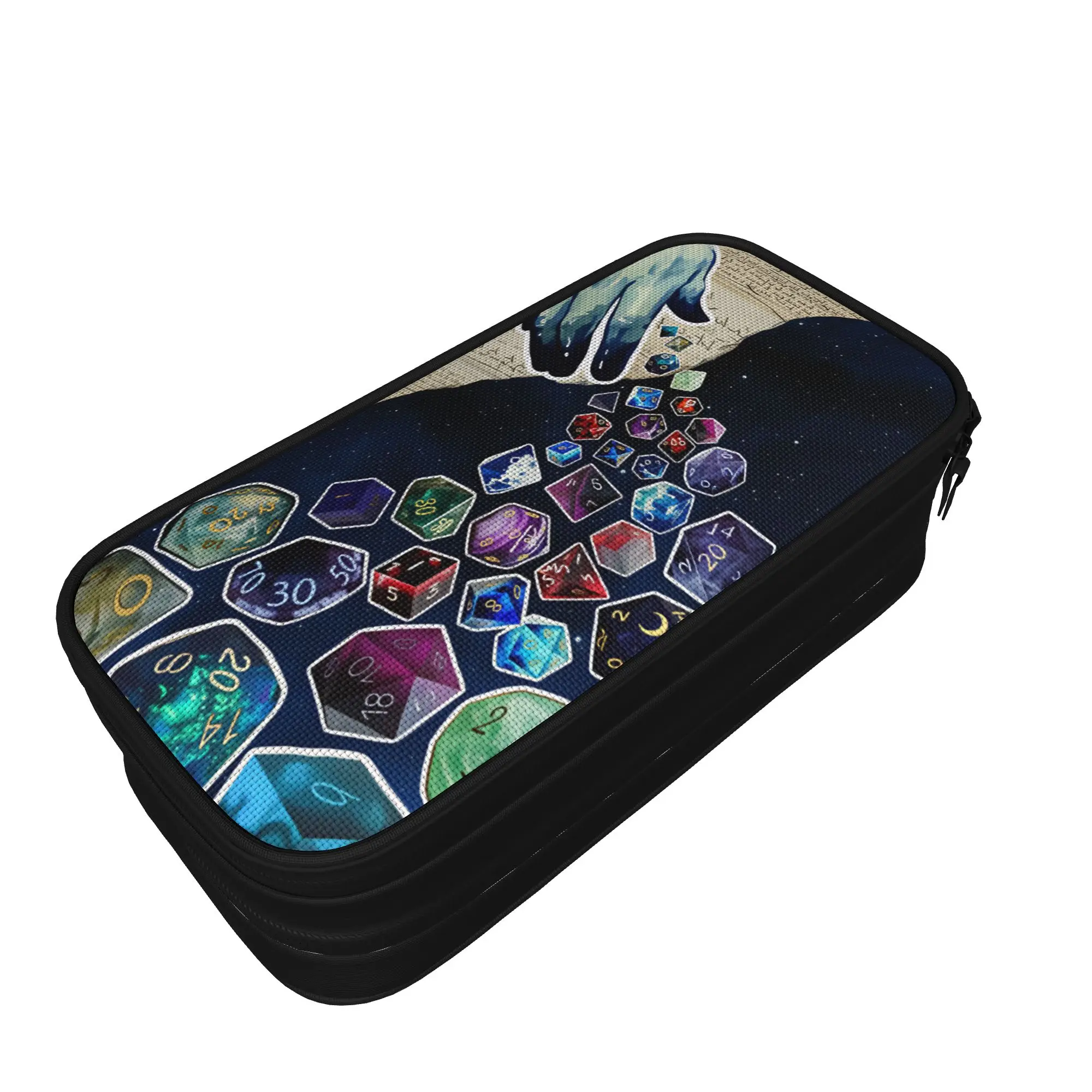 Dungeon Dragon DND Pencil Case  School Pencil Cases Double Layer Girls Boys Cute Portable Pencil Bag School Stationery