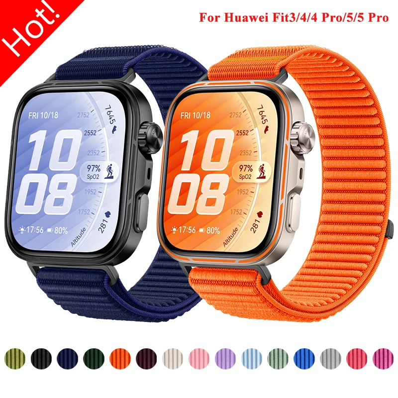 Huawei Smartwatch Watch Fit - Bracelet en nylon tressé pour montre