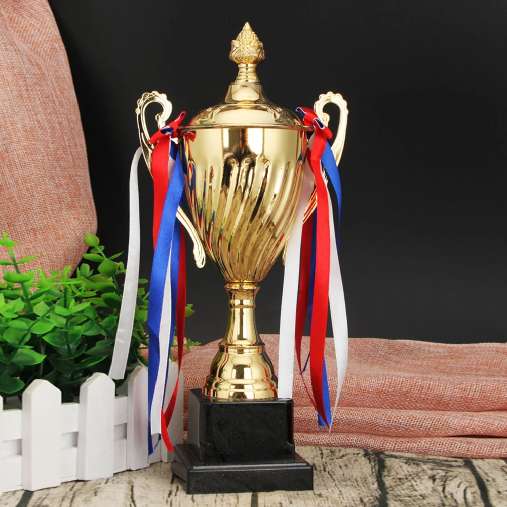 Troféu de futebol altura 35,5 cm troféu de competição metal esportes troféu vencedor troféus prêmio troféu para vencedor crianças e adultos