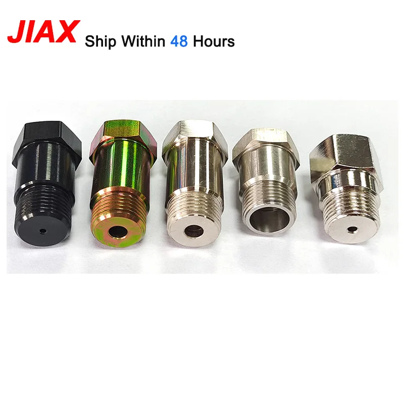 JIAX-Adaptador de Sensor de oxígeno para coche, Conector de extensión en ángulo de acero, M18x1.5, espaciador CEL Fix, novedad