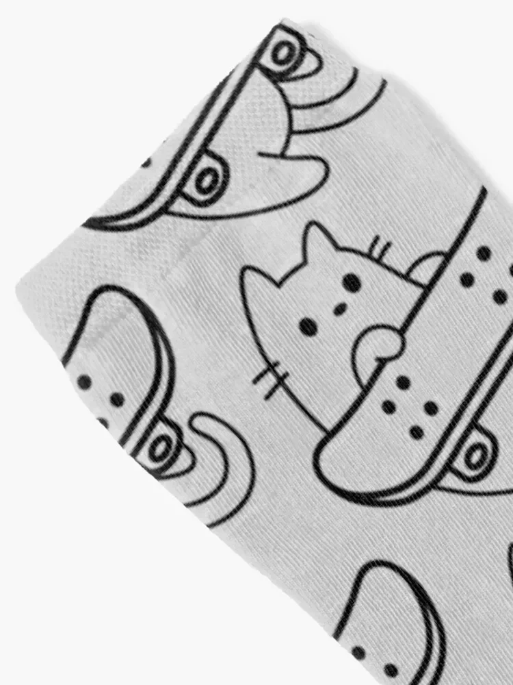 Skateboarding Cat Sk8 Socks loose Crossfit men cotton high quality happy Socks Man Women's