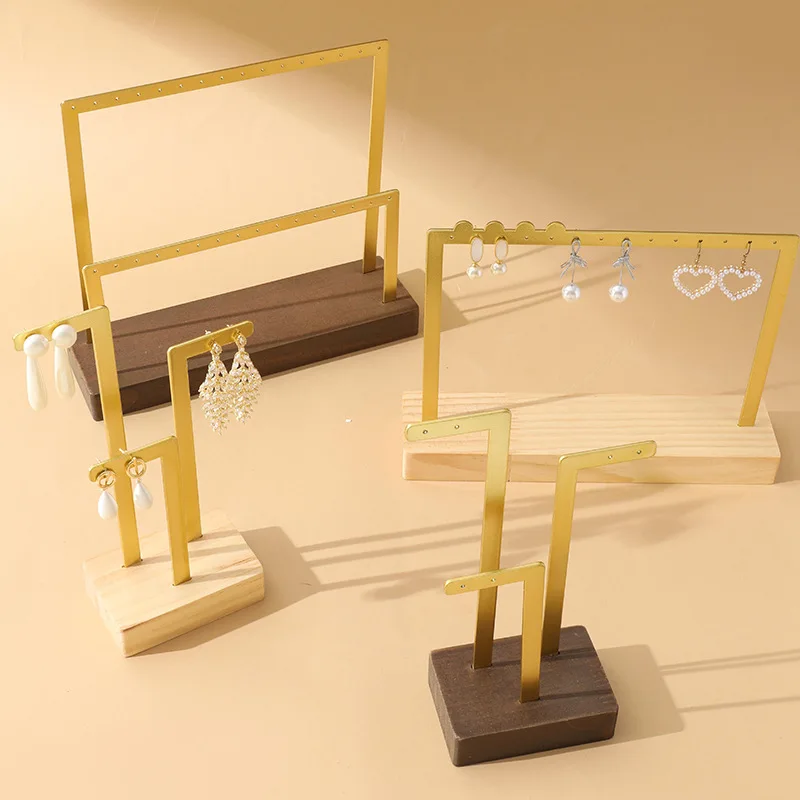 

Eardrop Jewelry Displays Rack Metal Jewellery Multiple Showcase Holder Counter Earrings Show Shelf Earring Trinket Live Props