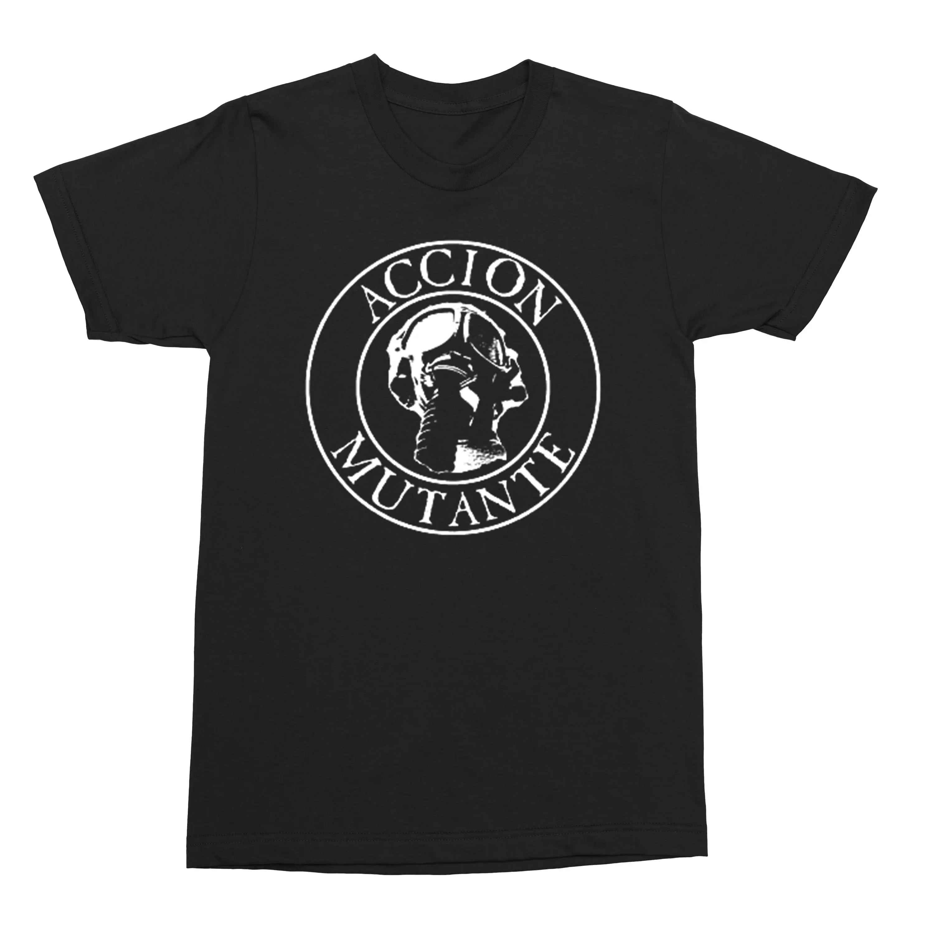 ACCION MUTANTE Gasmask T shirt Crust Punk Thrash Yacopse Tragedy Anti Sect