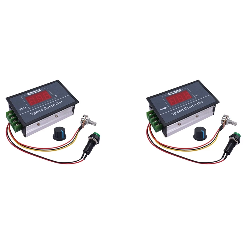 2X PWM DC Motor Speed Controller With Digital Display 30A PWM Adjustable Speed Stepless Regulator