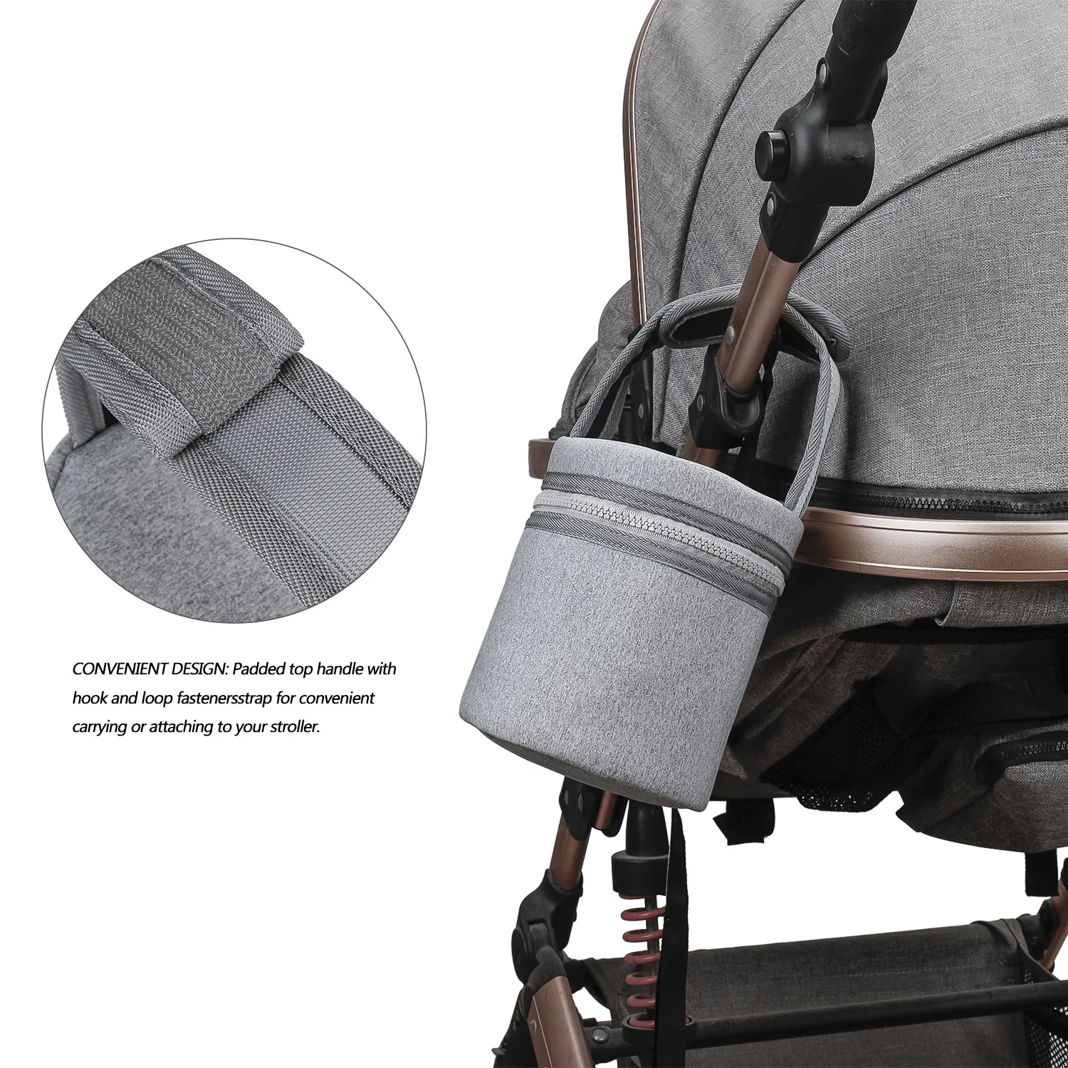 Tragbare Isolierte Babyflaschentaschen Wasserdichte Thermotasche für Babyflaschen Tragbare Muttermilch-Aufbewahrungstasche für Neugeborene – Detail 5