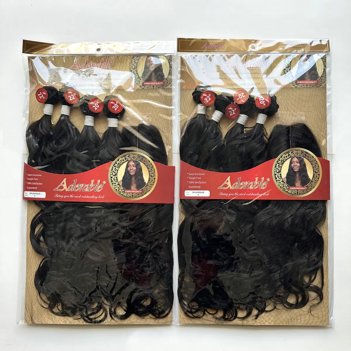 Adorable Synthetic Hair extensions SPLENDOUR 4PC French Curl Packet Bundles With 2*4 T Part Hand Made Curly Lace Closure