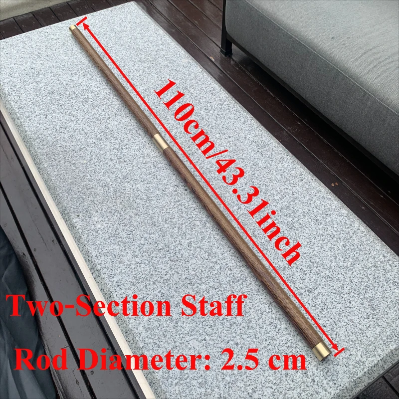 Wenge Wood Fitness Qigong Taiji Health Preserving Staff Folding Martial Arts Spliced 3 in 1 Solid Wooden Taichi Stick image 3