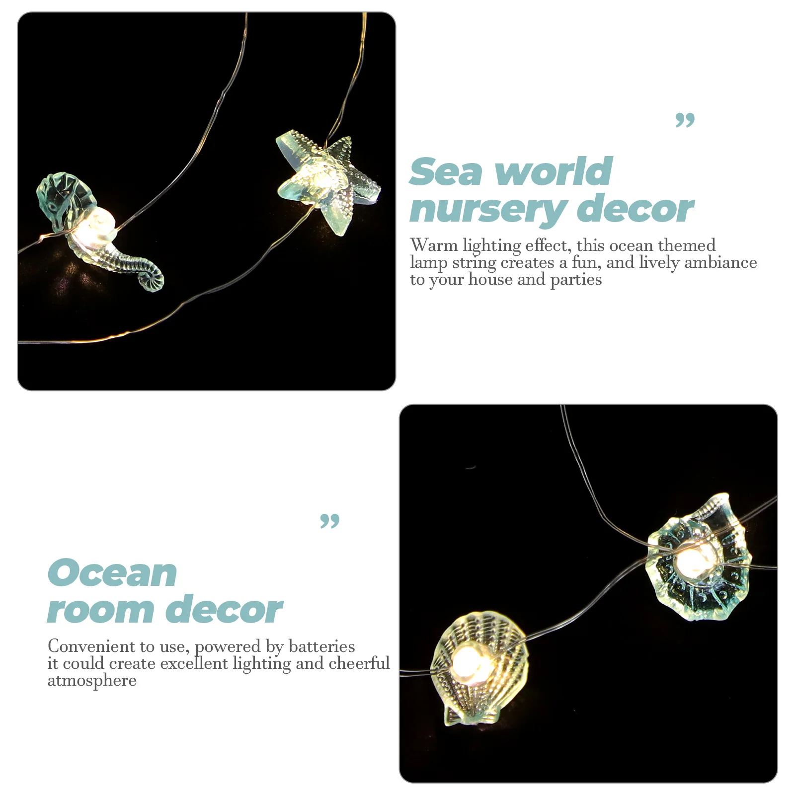 Thematische Lichterkette, dekorative Kupferdrahtlampe für Schlafzimmer, Strand, Zimmer, Party, Küstendekoration, Innenszenenlayout