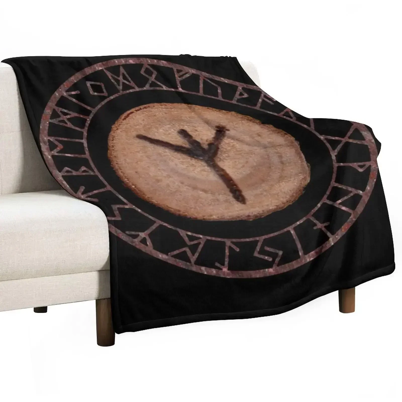 

Algiz Elder Futhark rune Throw Blanket Warm Luxury Throw Sofa Throw Blankets