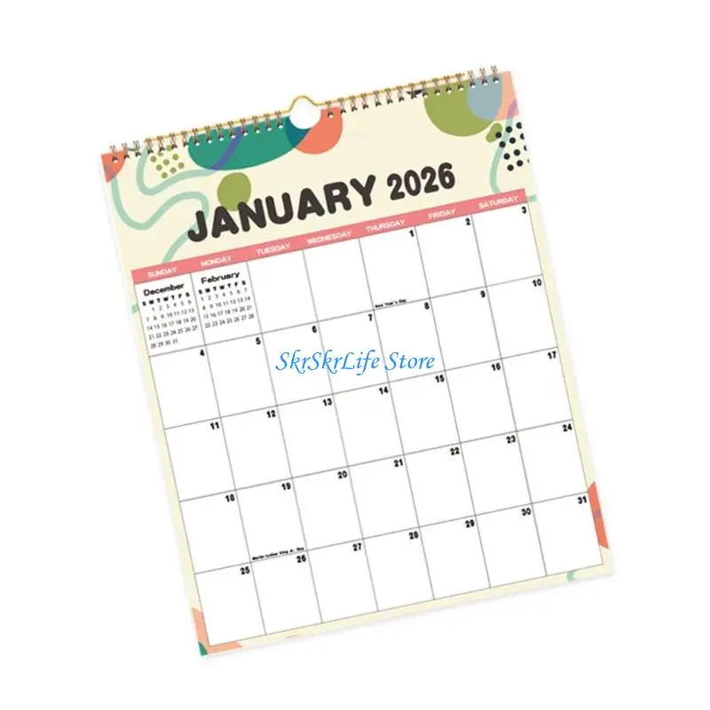 Image 4: Calendrier E65E 2026, planificateur mensuel janvier à décembre pour planification
