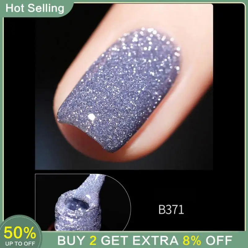 Glitter Nail Gel Polish Long Lasting Iridescent Shiny Glossy Nails Sequins Flakes Nail Trends Must-have Shiny Glossy Glamorous