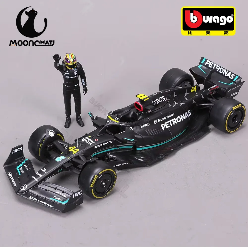 

Новинка 1:24 Bburago F1 2023 Mercedes-AMG W14 с фигуркой #63 Джордж Рассел #44 Льюис Гамильтон литье под давлением Формула 1 коллекция моделей